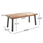 Outdoor Dining Set – Premium Acacia Wood Table & Wicker Chairs