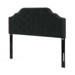 Charismatic Queen Size Headboard with Button Tufting and Nailhead Trim