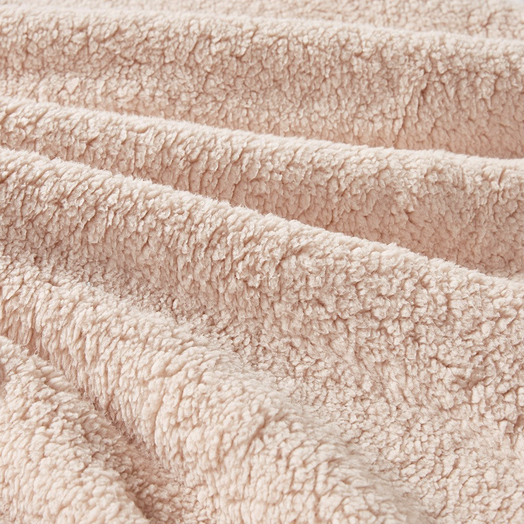 Full/Queen Crushed Velvet Sherpa Reversible Comforter Set