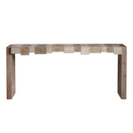 Modern Rustic Console Table - 71" Entryway Table with Sculpted Block Design