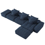 Modern Oversized DIY Combination Modular Sectional Sofa With Pillows