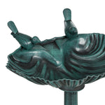 Outsunny 32" Antique Bird Bath with Pedestal Flower Planter Base