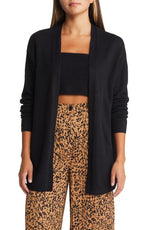 Open Edit Bandeau Top & Cardigan Set in Black  Size Small