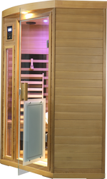 Low EMF Two person Far-infrared Red cedar Deluxe indoor pentagonal sauna room