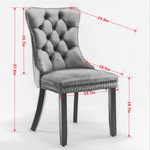 Nikki Collection Modern Tufted Velvet Upholstered Dining Chair Set of 2