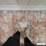 Rosman Distressed Washable Area Rug