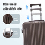 3 Piece ABS Spinner Wheel Luggage Set (Brown)
