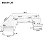 U_Style U-Shaped Outdoor Sectional Sofa Set