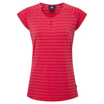 Mountain Equipment Women's Equinox Tee - 14 - Virtual Pink Stripe