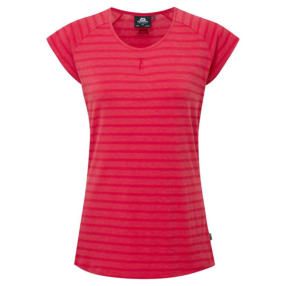 Mountain Equipment Women's Equinox Tee - 14 - Virtual Pink Stripe
