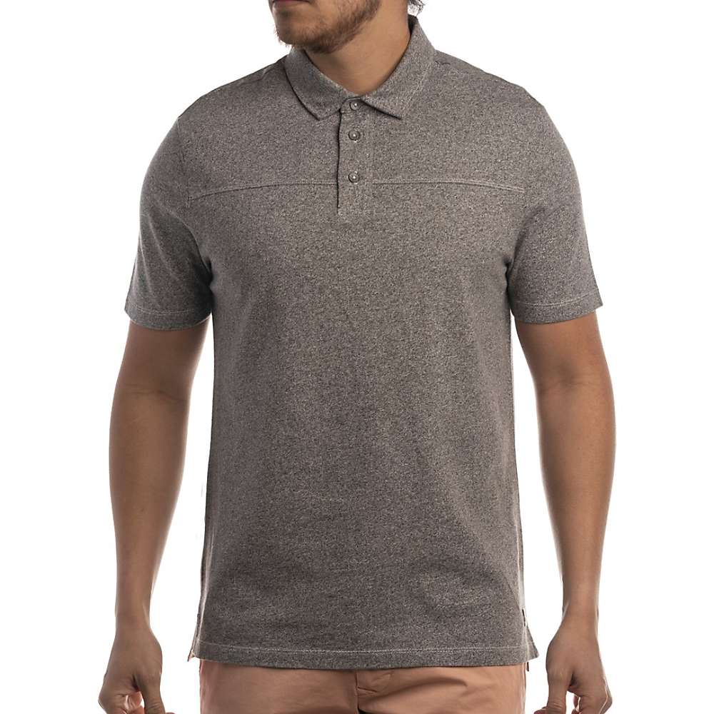 Jeremiah Men's Adler Twist Yarn Jersey Polo - Small - Pewter