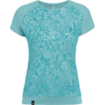 Salewa Women's Pedroc Print Dry Short Sleeve Shirt - Large - Canal Blue