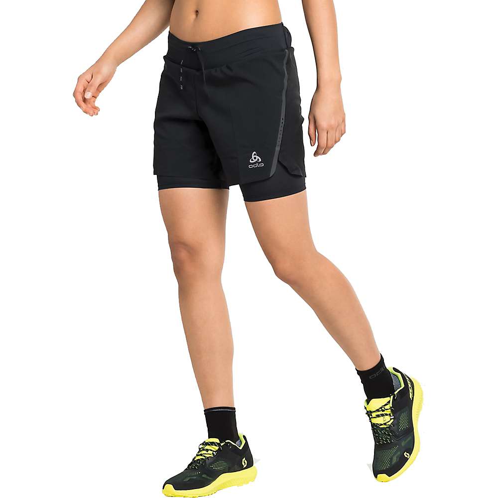 Odlo Women's Axalp Trail Black Large Running Shorts