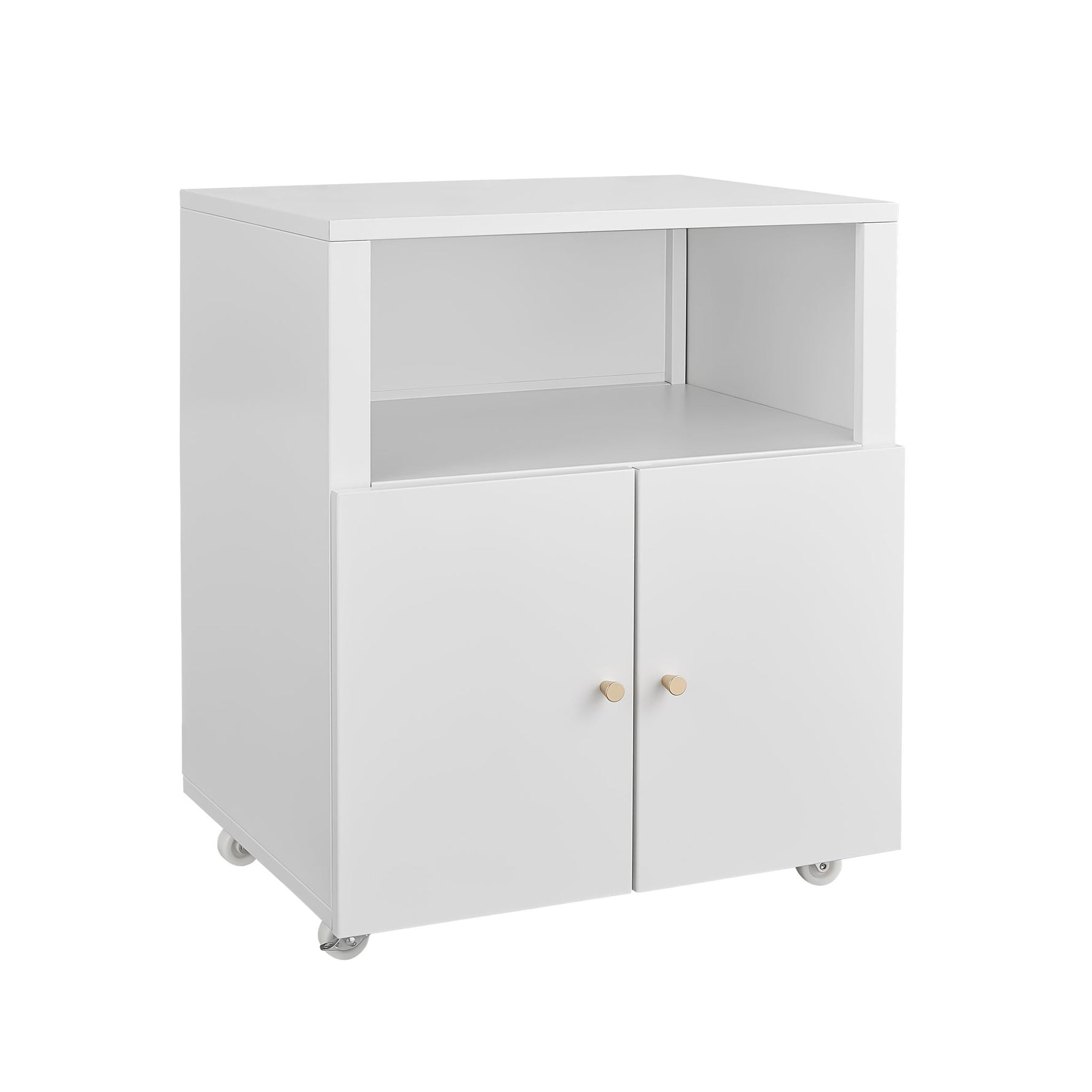 Home Office Printer Stand With Wheels And File Cabinet