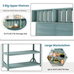 TOPMAX 65" Large Wooden Farmhouse Rustic Outdoor Potting Bench Table