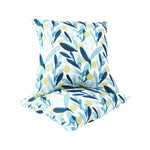 2 Pack Outdoor Waterproof Pillows - Blue Leaf (18x18 Inch)