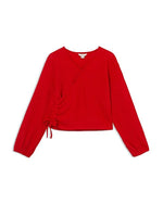 Girls Wrap Knit Top - Big Kid