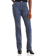 We Wore What Womens The ICON Paisley High Rise Straight Leg Jeans Blue 25
