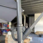 10 ft Offset Cantilever Patio Umbrella with Crank Gray