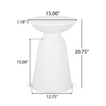 Outdoor Modern Metal End Large Table