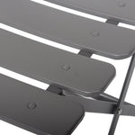 3 Pieces Patio Bistro Balcony Metal Chair Table Set - Gray