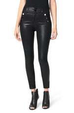 Joe's The Georgia Coated High Waist Ankle Skinny Jeans in Black, Size 31