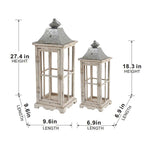 Wooden Candle Lantern Decorative Hurricane Lantern Holder