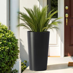 2 Pack Tall 21.7 in Modern Square Planters for Indoor and Outdoor Use