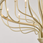 36-Light Gold Industrial Iron Candle Chandelier