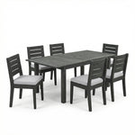 7-Piece Outdoor Dining Set with Extendable Acacia Wood Table