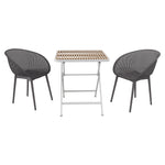 2 Pack Lounge Chair Set & Folding Square Table