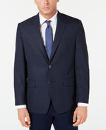 Michael Kors Men's Classic-Fit Blue Plaid Sport Coat