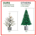 2FT Flocked Christmas Tree with Pot Base