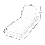 Premium Acacia Wood Lounge Chaise Set with Water-Resistant Cushions
