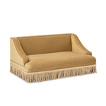 Duchess 33' Medium Princess Pet Bed Sofa with Fringe Skirt, Gold Yellow Performance Velvet