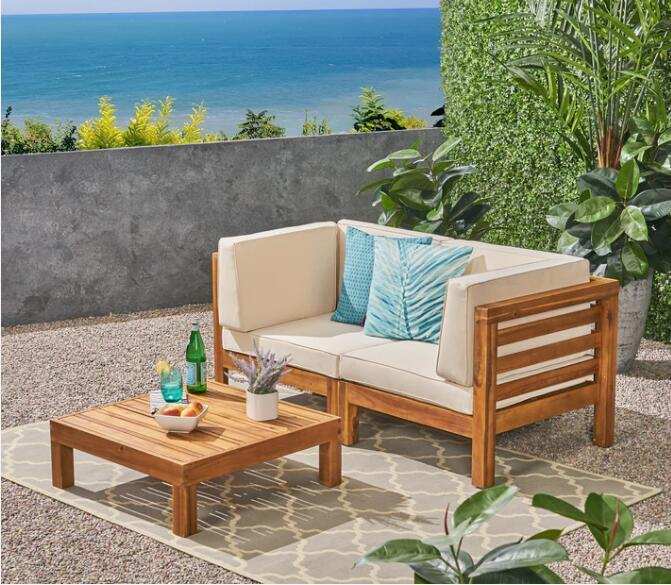 Oana 3 Piece Loveseat Set with Coffee Table