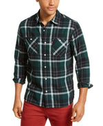 LEVI S Mens Green Collared Dress Shirt S
