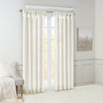 Twist Tab Lined Window Curtain Panel White 50x84