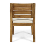 Outdoor Acacia Wood 7-Piece Dining Set with Cushions