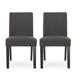 Contemporary Dining Chair With Upholstered Seating and Tapered Legs