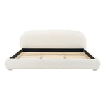 Upholstered Simple Modern Bedroom Bed With Curved Headboard