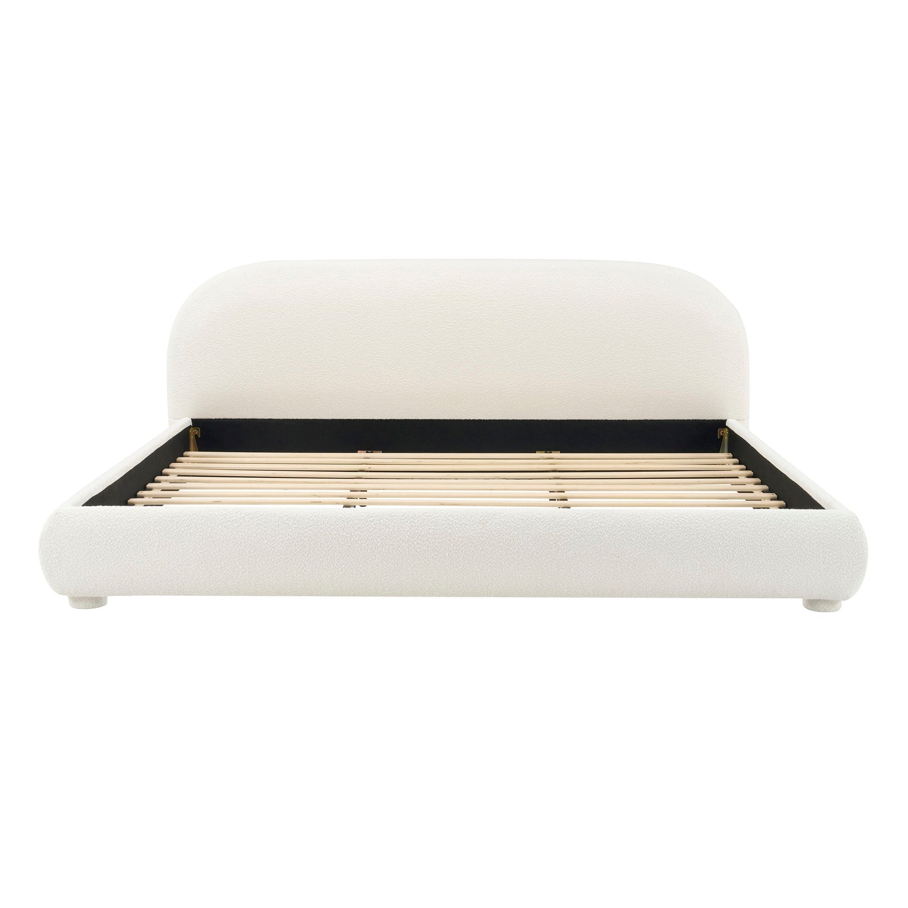 Upholstered Simple Modern Bedroom Bed With Curved Headboard