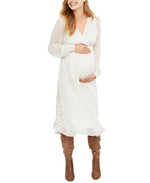 Jessica Simpson Maternity V-Neck Midi Dress