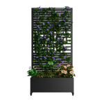 Metal Planter Box with Trellis, 73"x35"x16" Raised Garden Bed