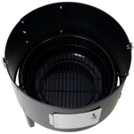 17 Inch Steel Charcoal Smoker Heavy Duty Round BBQ Grill Black