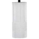 Petra 26" Contemporary Polyresin Table Lamp in Cream and Black - Set of 2