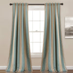 Julia Stripe Light Filtering Window Curtains Set