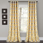 Diamond Ikat Light Filtering Window Curtain Set