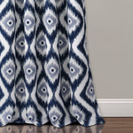 Diamond Ikat Light Filtering Window Curtain Set