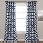 Diamond Ikat Light Filtering Window Curtain Set